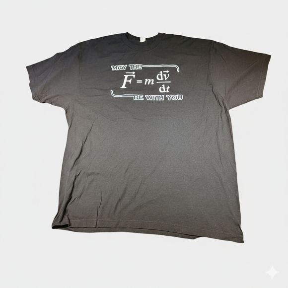 Tultex Other - Star Wars May The Force Be With You Shirt Size XXL Math Humor